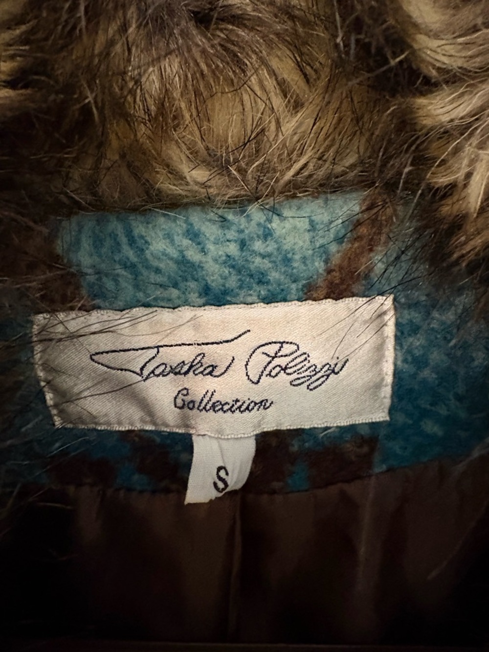 Tasha Polizzi Women’s Southwestern Fuax Fur Coat - Picture 4 of 5